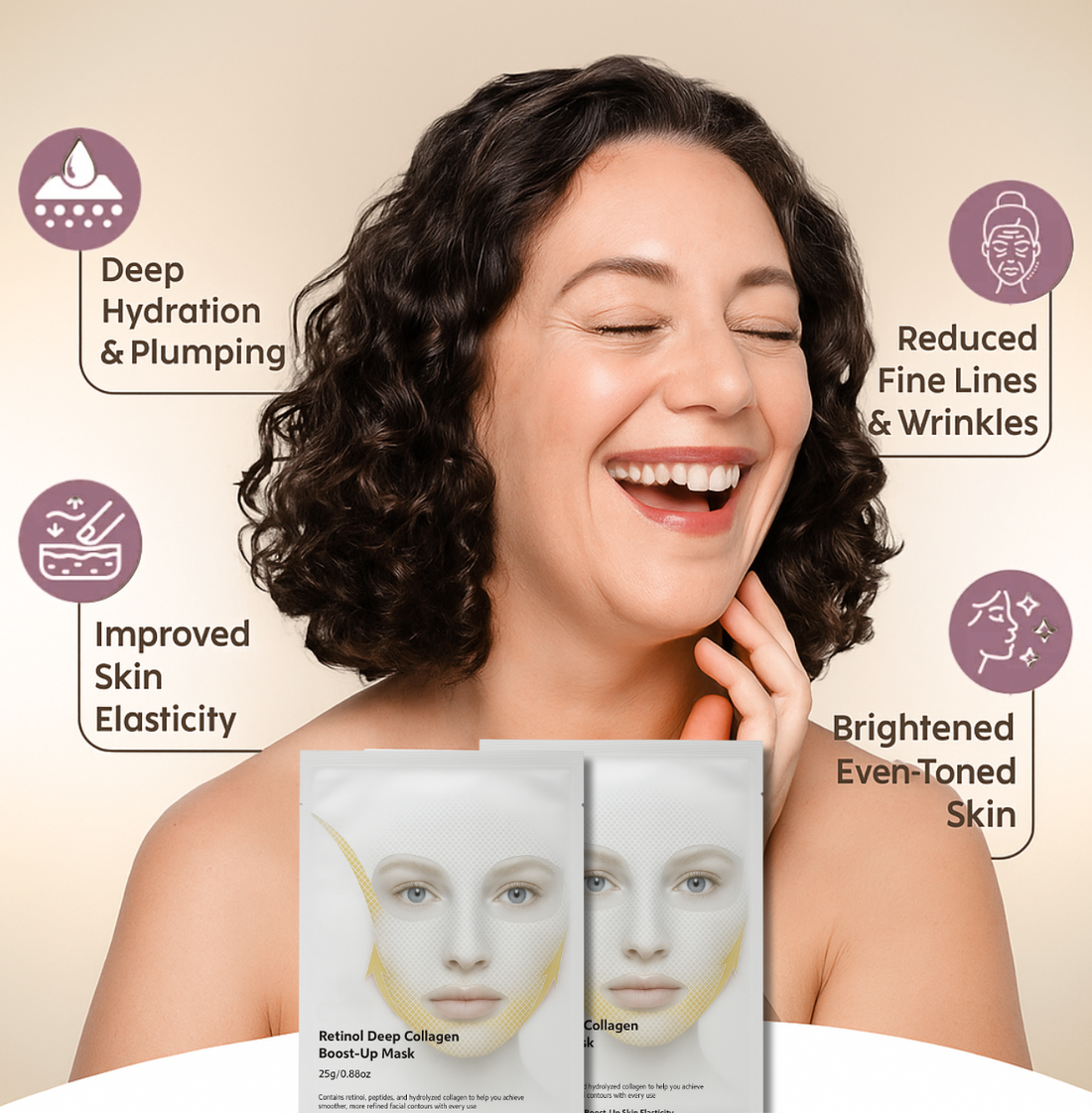 Retinol &amp; Collagen Deep Mask (4x Pcs)