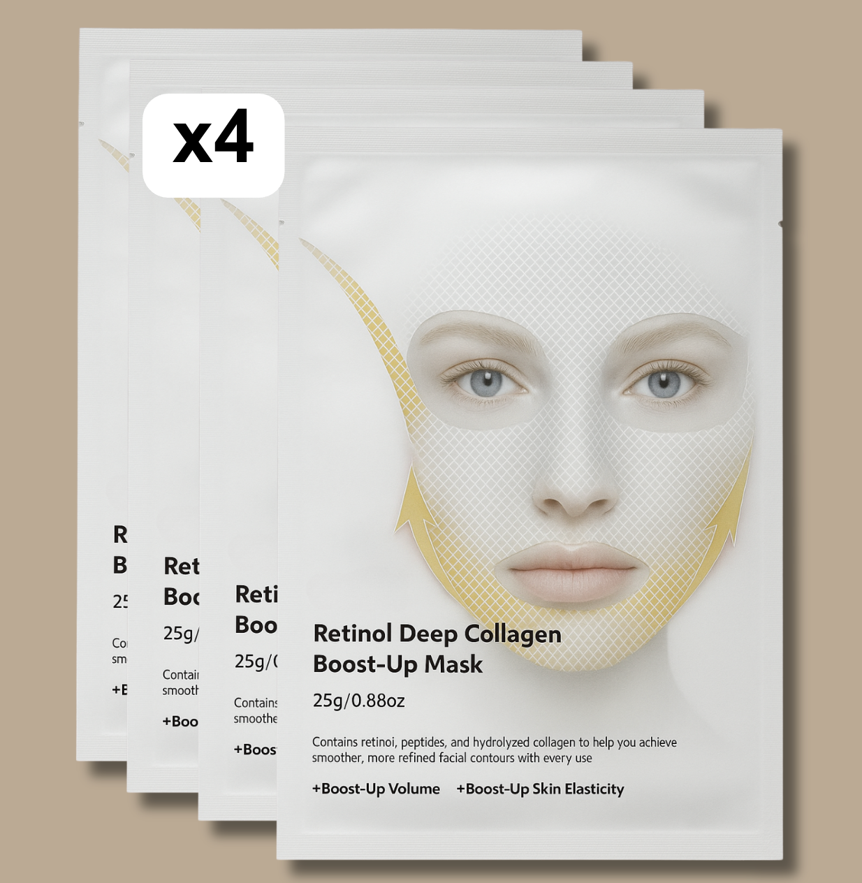 Retinol &amp; Collagen Deep Mask (4x Pcs)